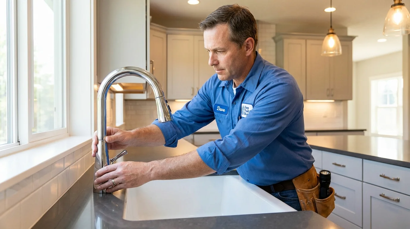 Kitchen faucet installation by Johns Plumbing LLC in Los Olivos